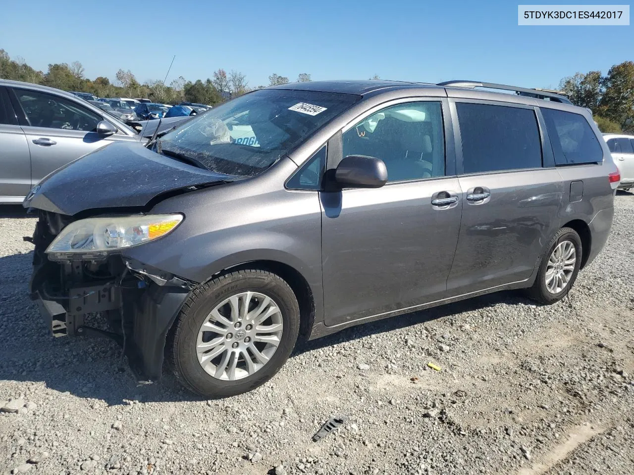 2014 Toyota Sienna Xle VIN: 5TDYK3DC1ES442017 Lot: 76445594