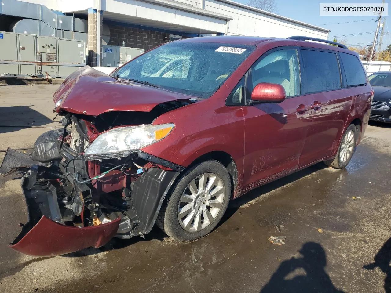 5TDJK3DC5ES078878 2014 Toyota Sienna Le