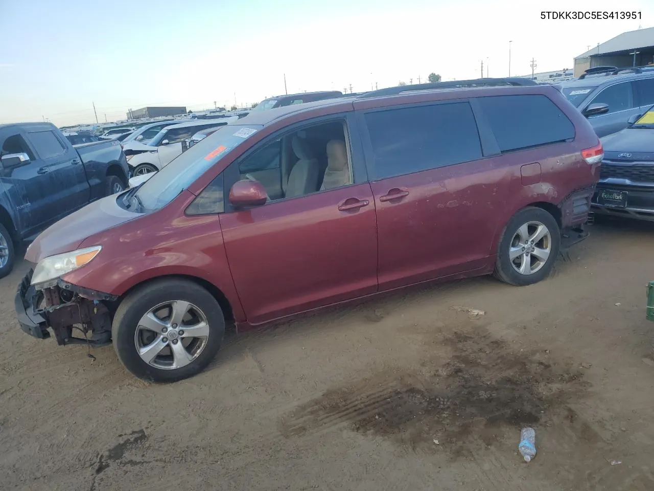 2014 Toyota Sienna Le VIN: 5TDKK3DC5ES413951 Lot: 76537434