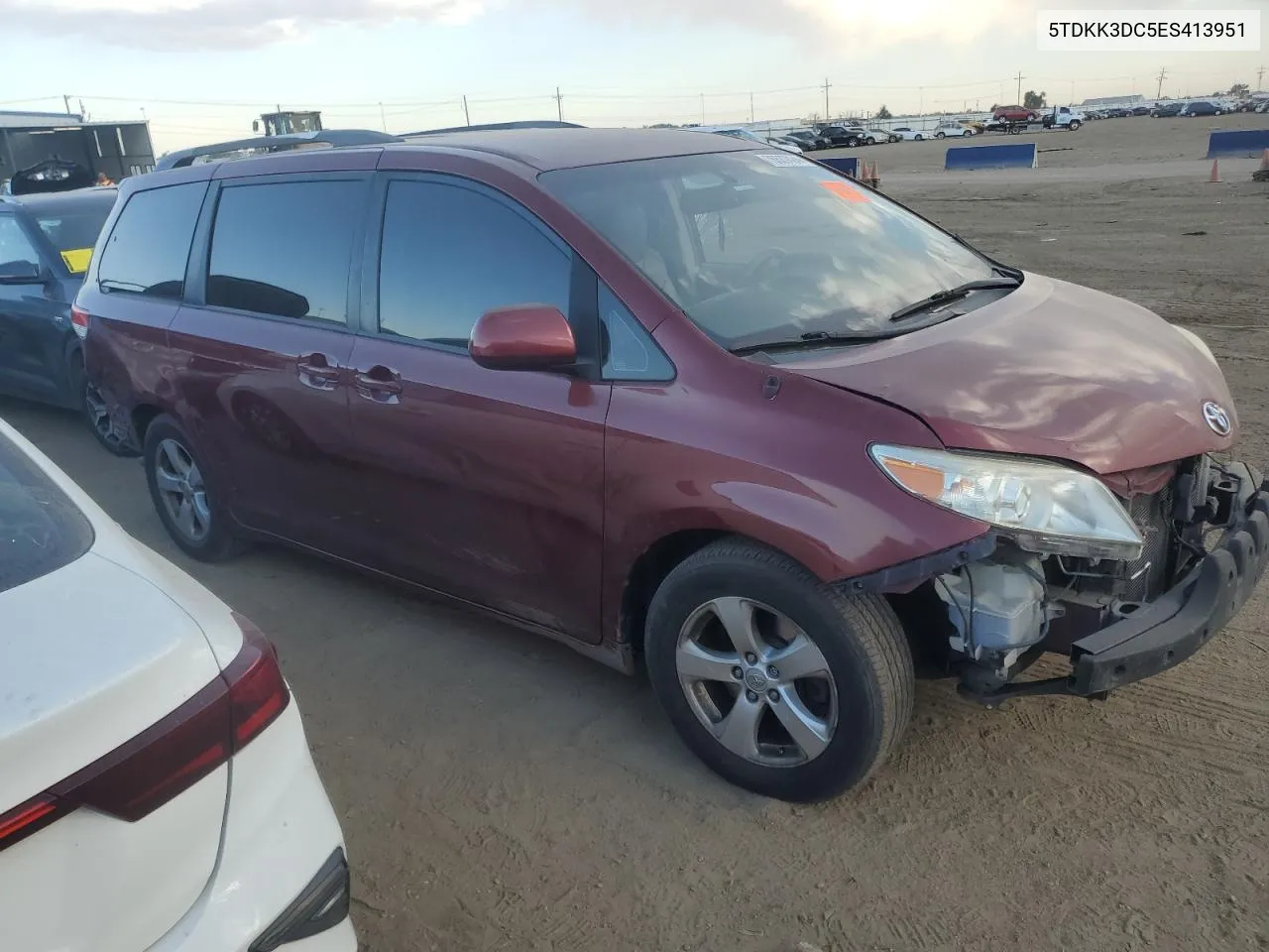 2014 Toyota Sienna Le VIN: 5TDKK3DC5ES413951 Lot: 76537434