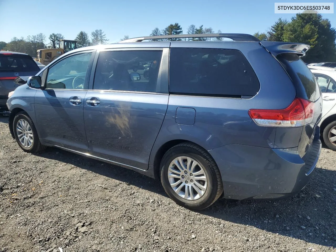 2014 Toyota Sienna Xle VIN: 5TDYK3DC6ES503748 Lot: 76555264