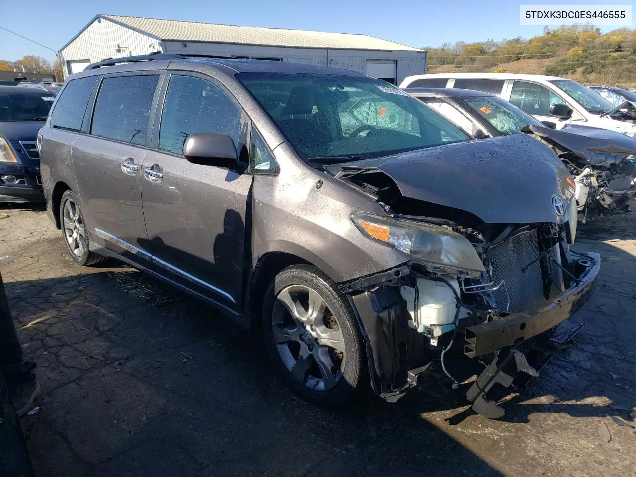 2014 Toyota Sienna Sport VIN: 5TDXK3DC0ES446555 Lot: 76593654