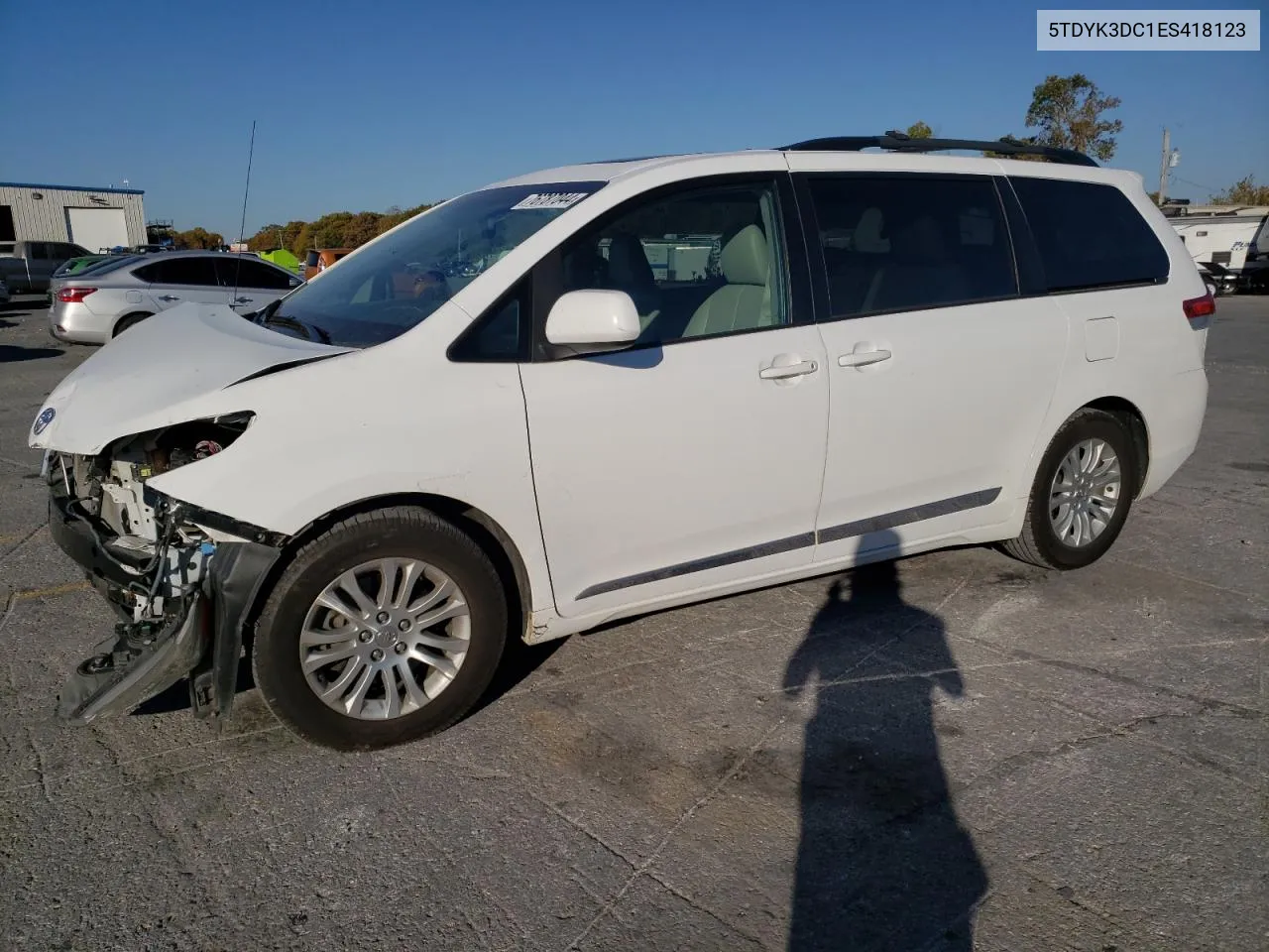 2014 Toyota Sienna Xle VIN: 5TDYK3DC1ES418123 Lot: 76787044