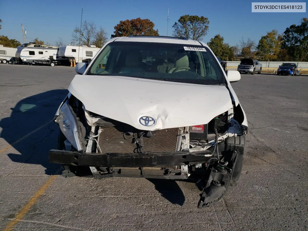 2014 Toyota Sienna Xle VIN: 5TDYK3DC1ES418123 Lot: 76787044