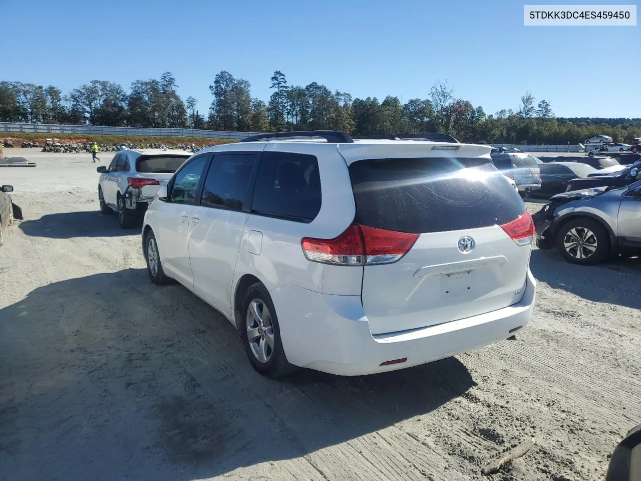 2014 Toyota Sienna Le VIN: 5TDKK3DC4ES459450 Lot: 76866134