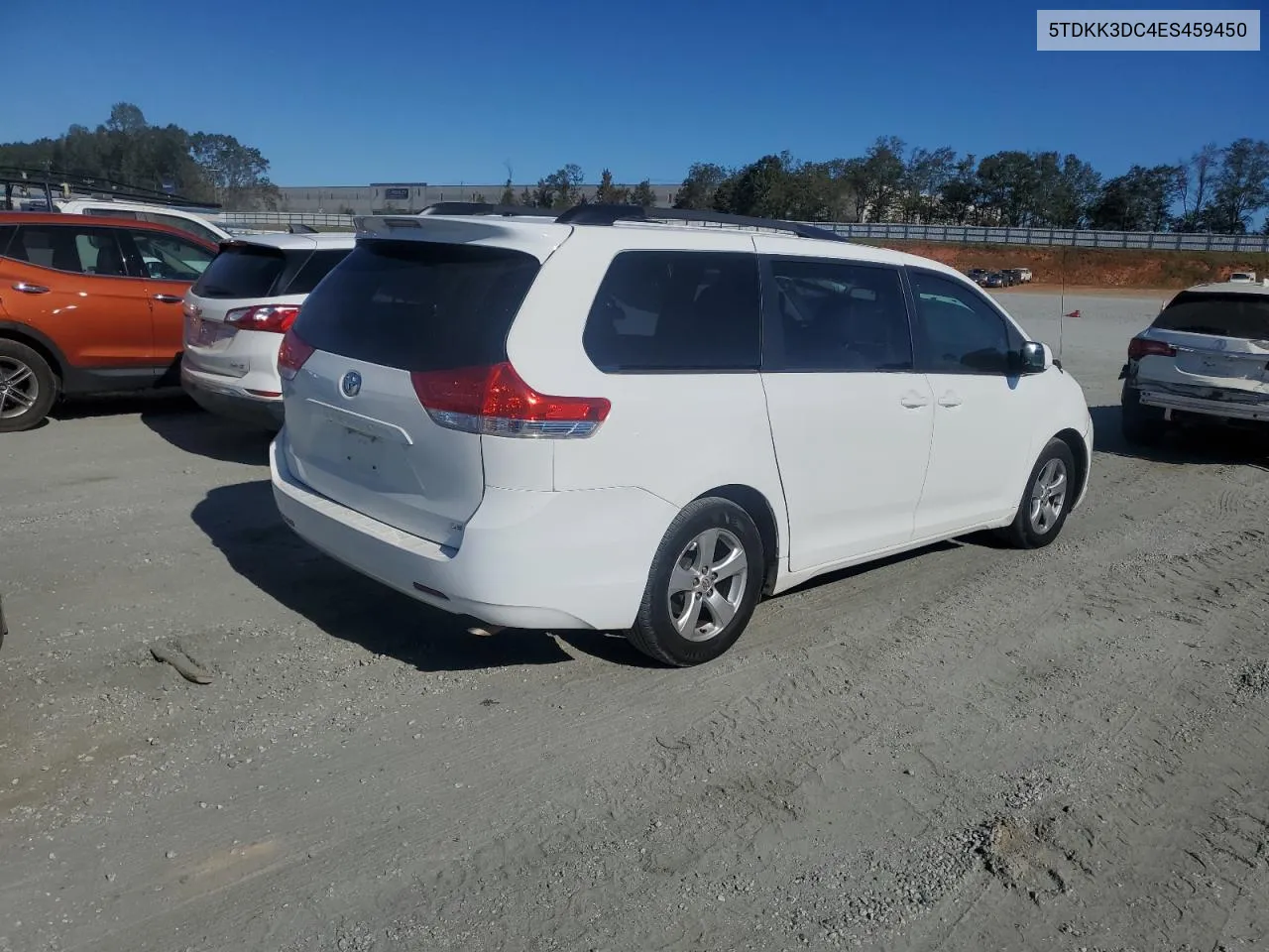 2014 Toyota Sienna Le VIN: 5TDKK3DC4ES459450 Lot: 76866134