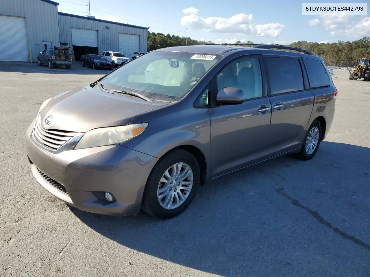 2014 Toyota Sienna Xle VIN: 5TDYK3DC1ES442793 Lot: 76886044