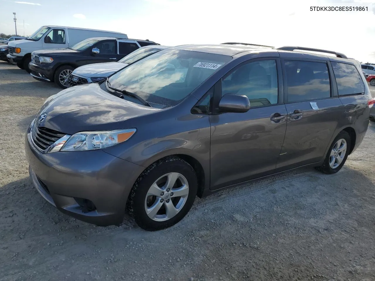 2014 Toyota Sienna Le VIN: 5TDKK3DC8ES519861 Lot: 76921114