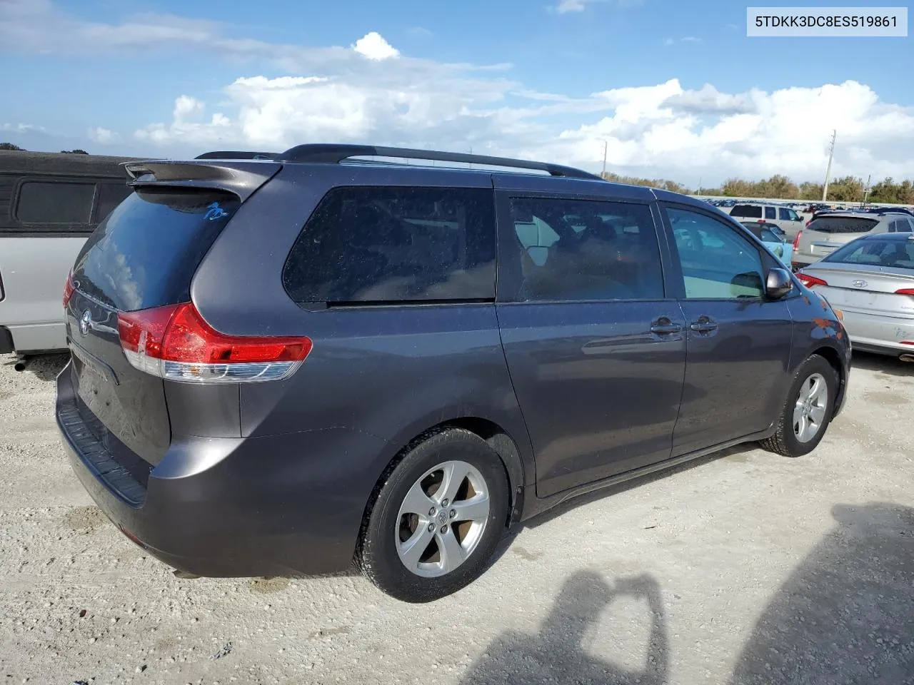 2014 Toyota Sienna Le VIN: 5TDKK3DC8ES519861 Lot: 76921114