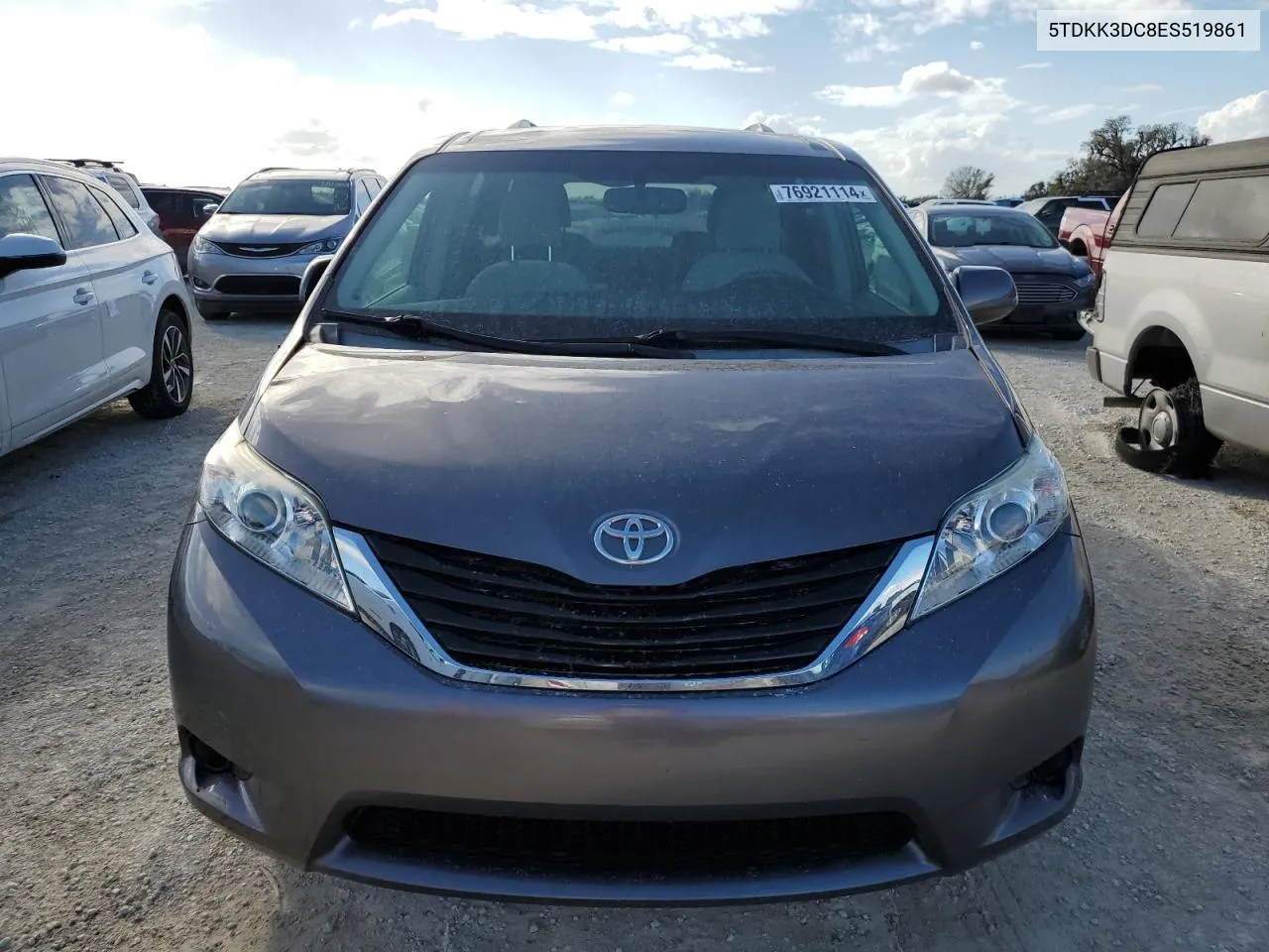 2014 Toyota Sienna Le VIN: 5TDKK3DC8ES519861 Lot: 76921114