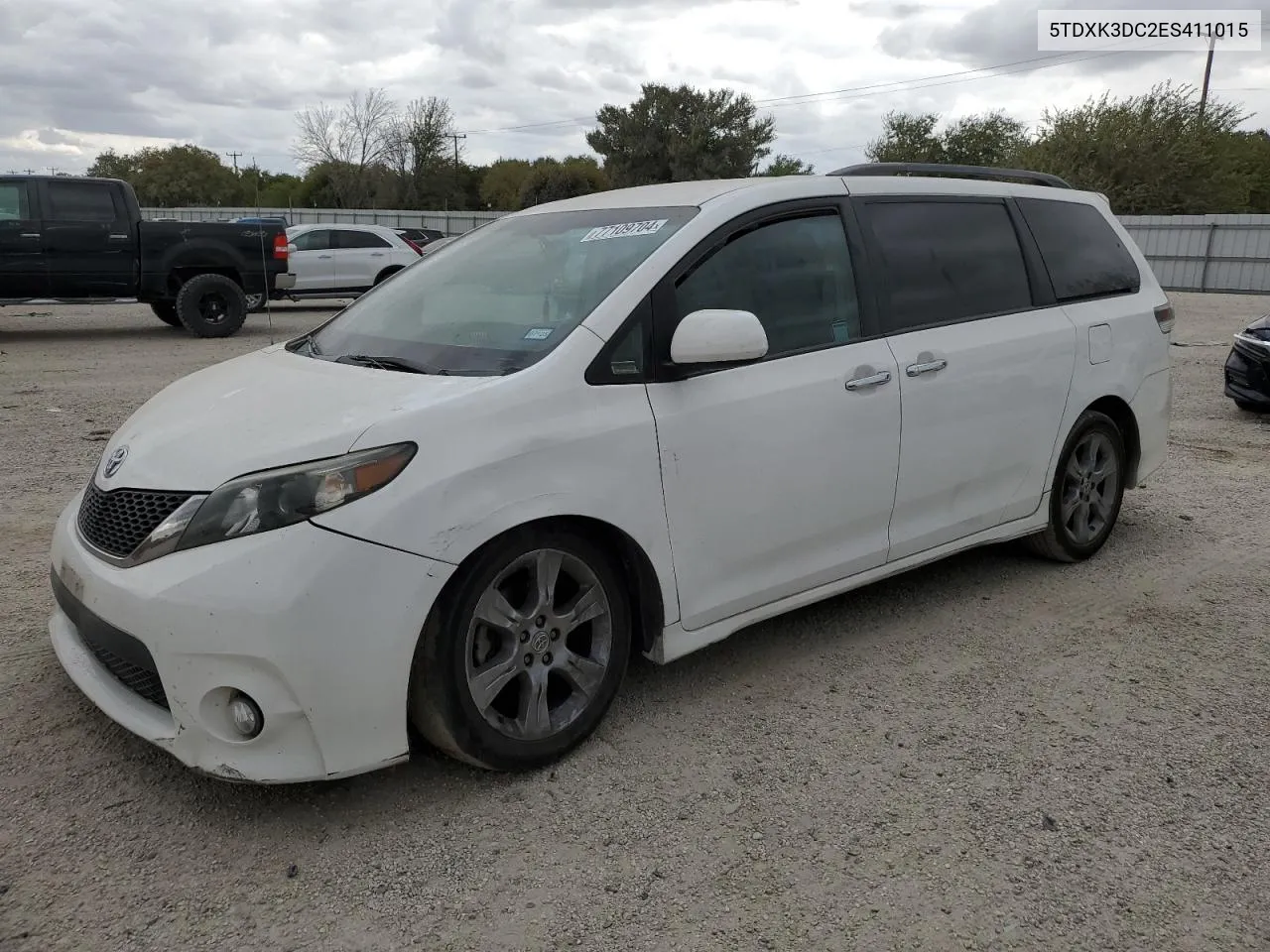 2014 Toyota Sienna Sport VIN: 5TDXK3DC2ES411015 Lot: 77109704