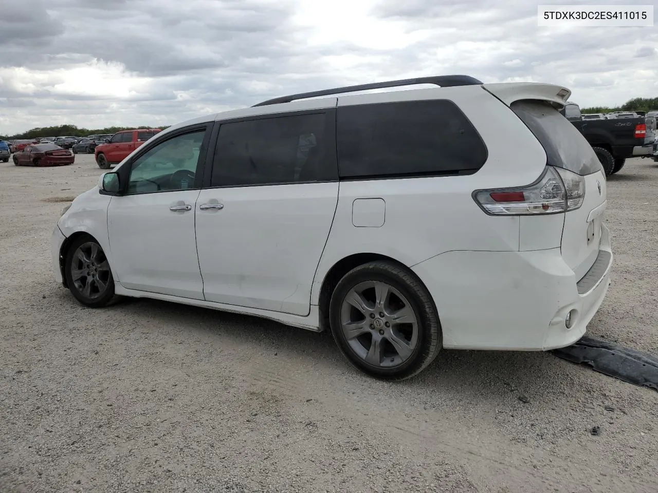 2014 Toyota Sienna Sport VIN: 5TDXK3DC2ES411015 Lot: 77109704