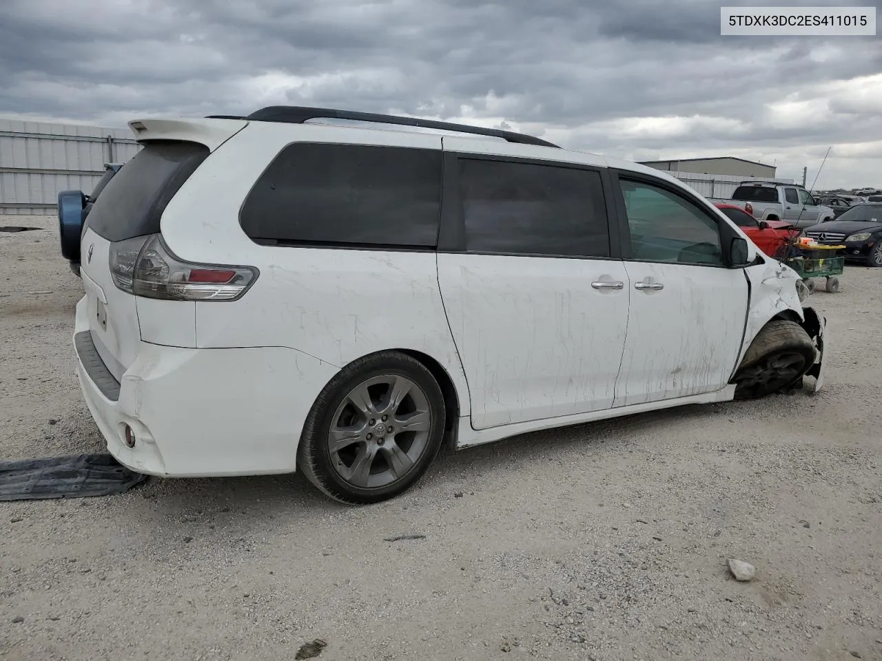 2014 Toyota Sienna Sport VIN: 5TDXK3DC2ES411015 Lot: 77109704