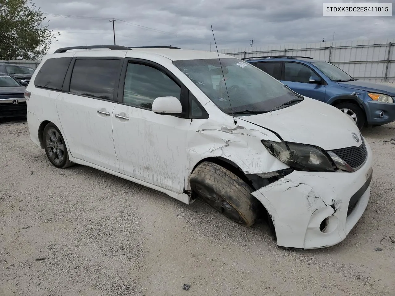 2014 Toyota Sienna Sport VIN: 5TDXK3DC2ES411015 Lot: 77109704