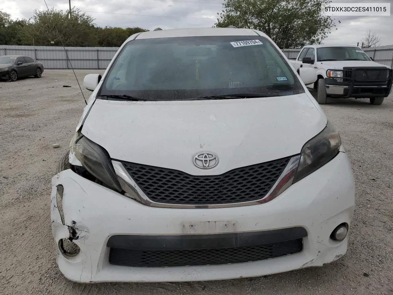 2014 Toyota Sienna Sport VIN: 5TDXK3DC2ES411015 Lot: 77109704