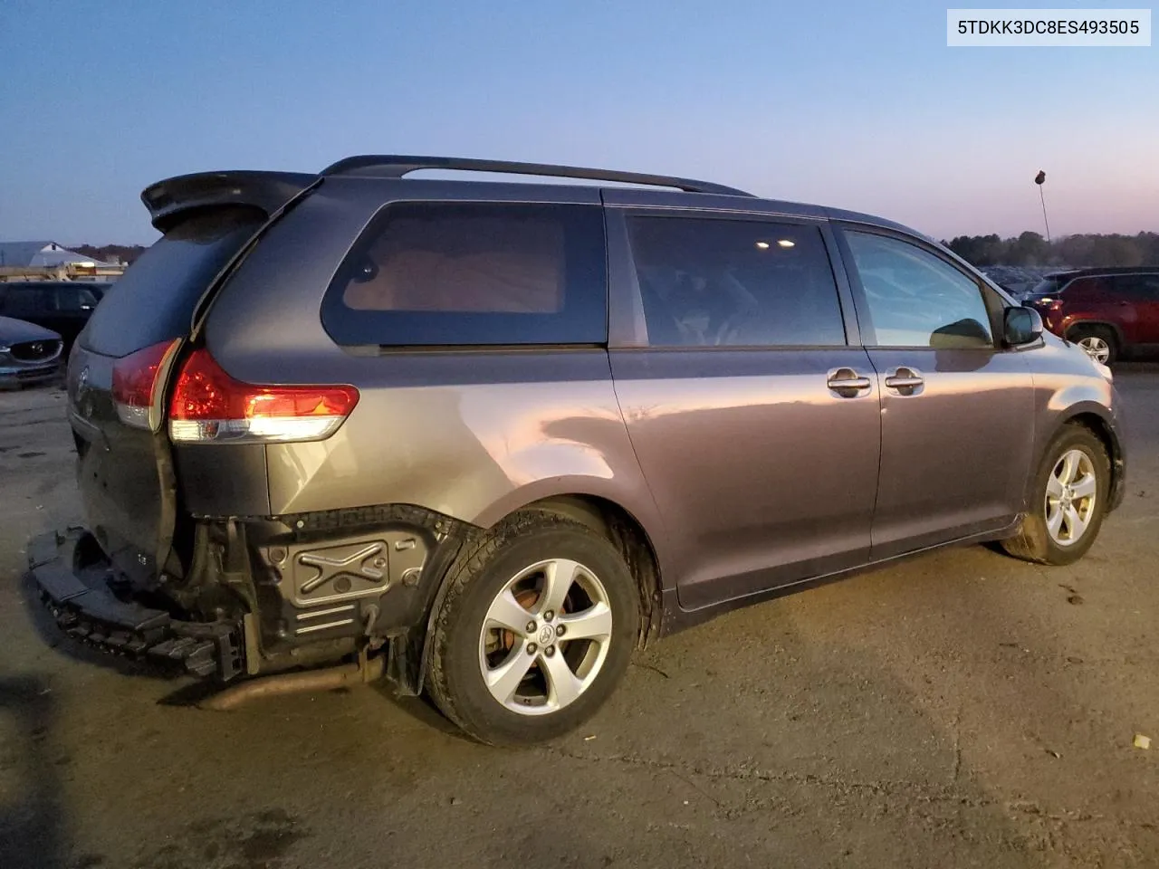 2014 Toyota Sienna Le VIN: 5TDKK3DC8ES493505 Lot: 77458994