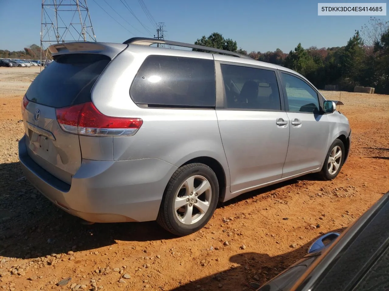 2014 Toyota Sienna Le VIN: 5TDKK3DC4ES414685 Lot: 77533564