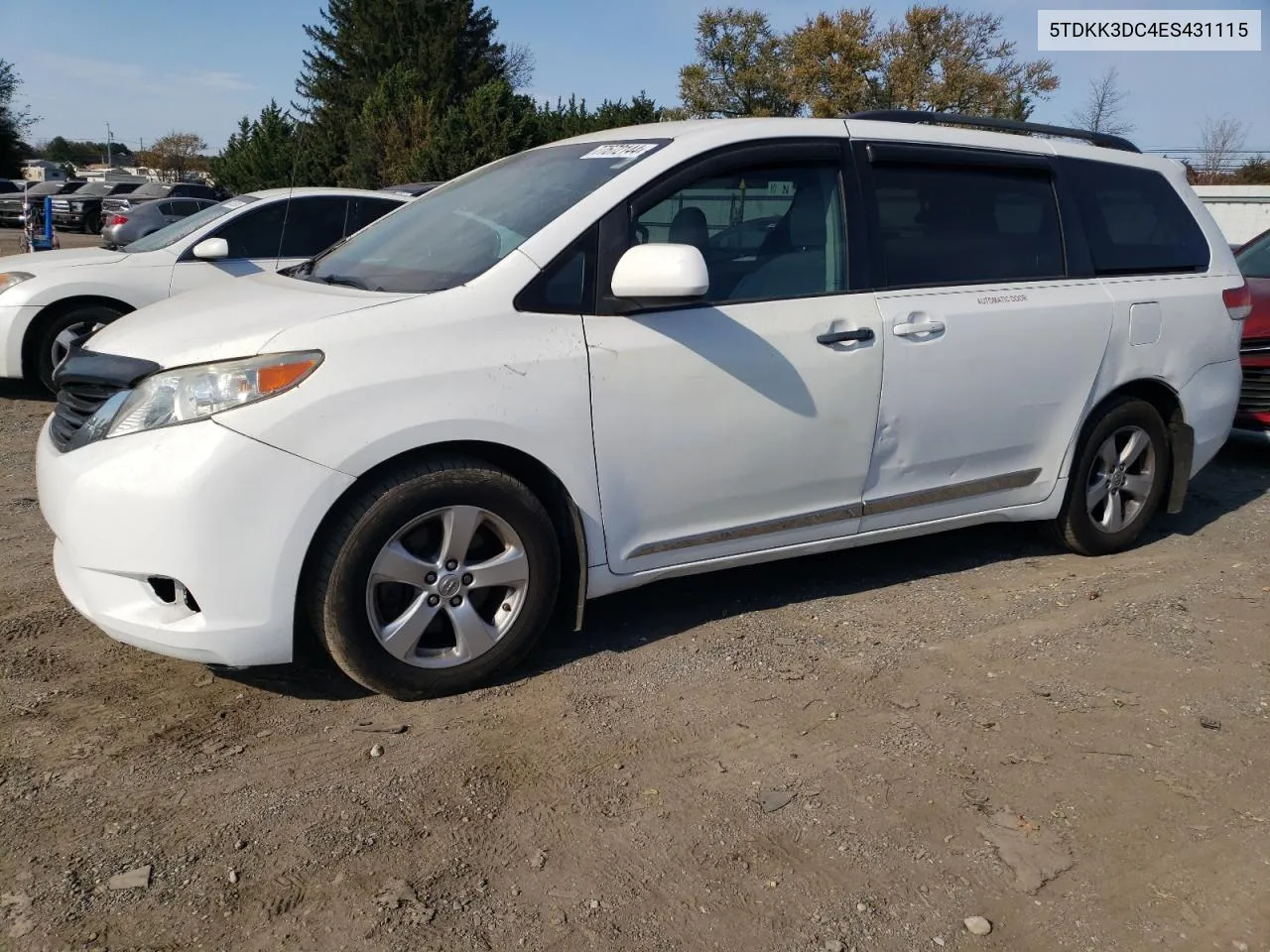 2014 Toyota Sienna Le VIN: 5TDKK3DC4ES431115 Lot: 77672144