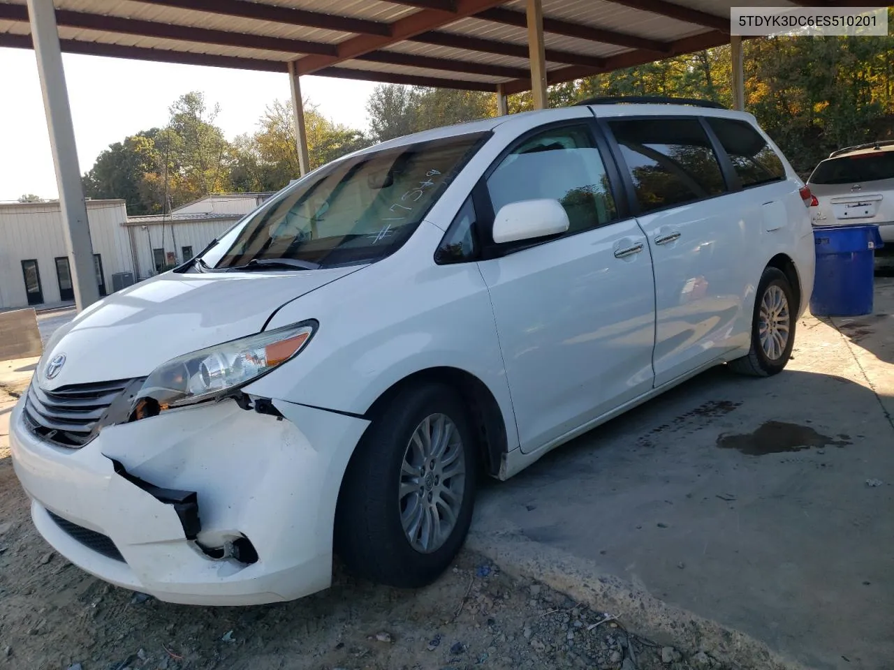 2014 Toyota Sienna Xle VIN: 5TDYK3DC6ES510201 Lot: 77709134