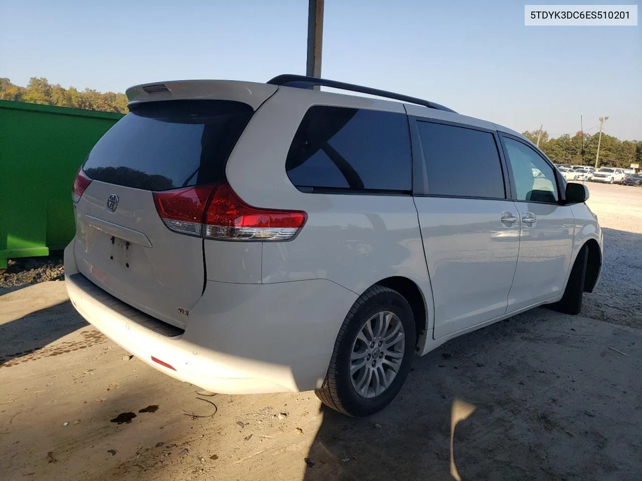 2014 Toyota Sienna Xle VIN: 5TDYK3DC6ES510201 Lot: 77709134