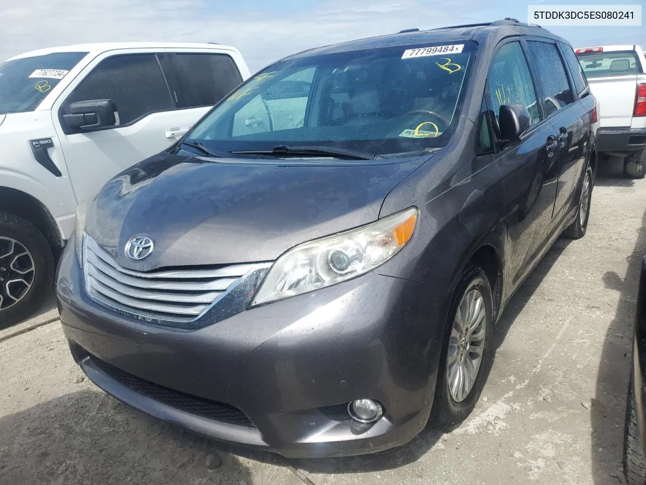 2014 Toyota Sienna Xle VIN: 5TDDK3DC5ES080241 Lot: 77799484