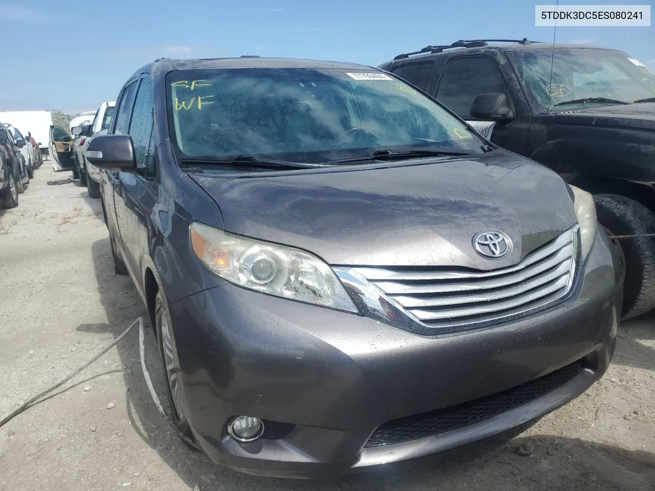 2014 Toyota Sienna Xle VIN: 5TDDK3DC5ES080241 Lot: 77799484