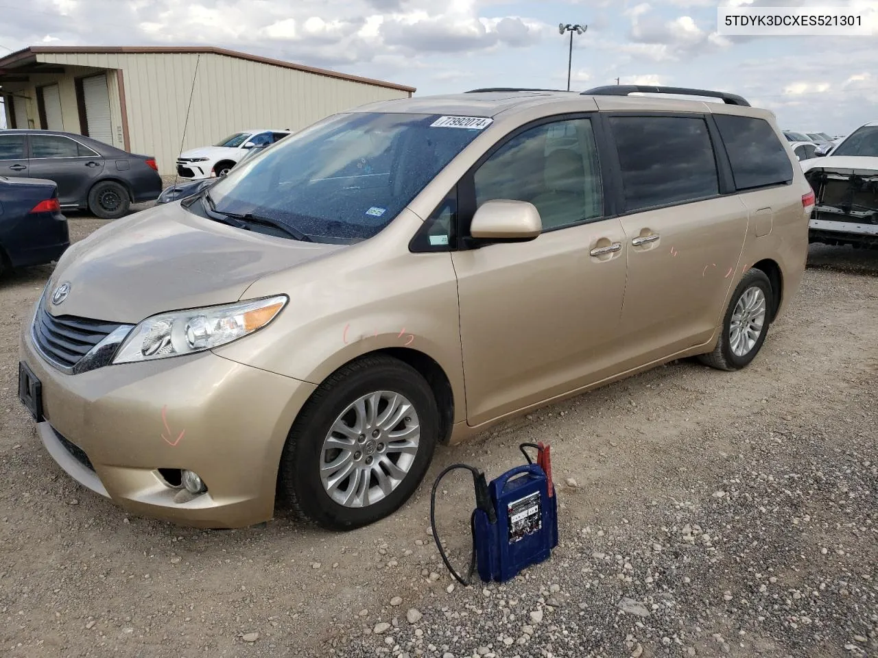 2014 Toyota Sienna Xle VIN: 5TDYK3DCXES521301 Lot: 77992074