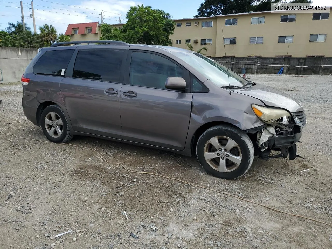 2014 Toyota Sienna Le VIN: 5TDKK3DC0ES494552 Lot: 78459494