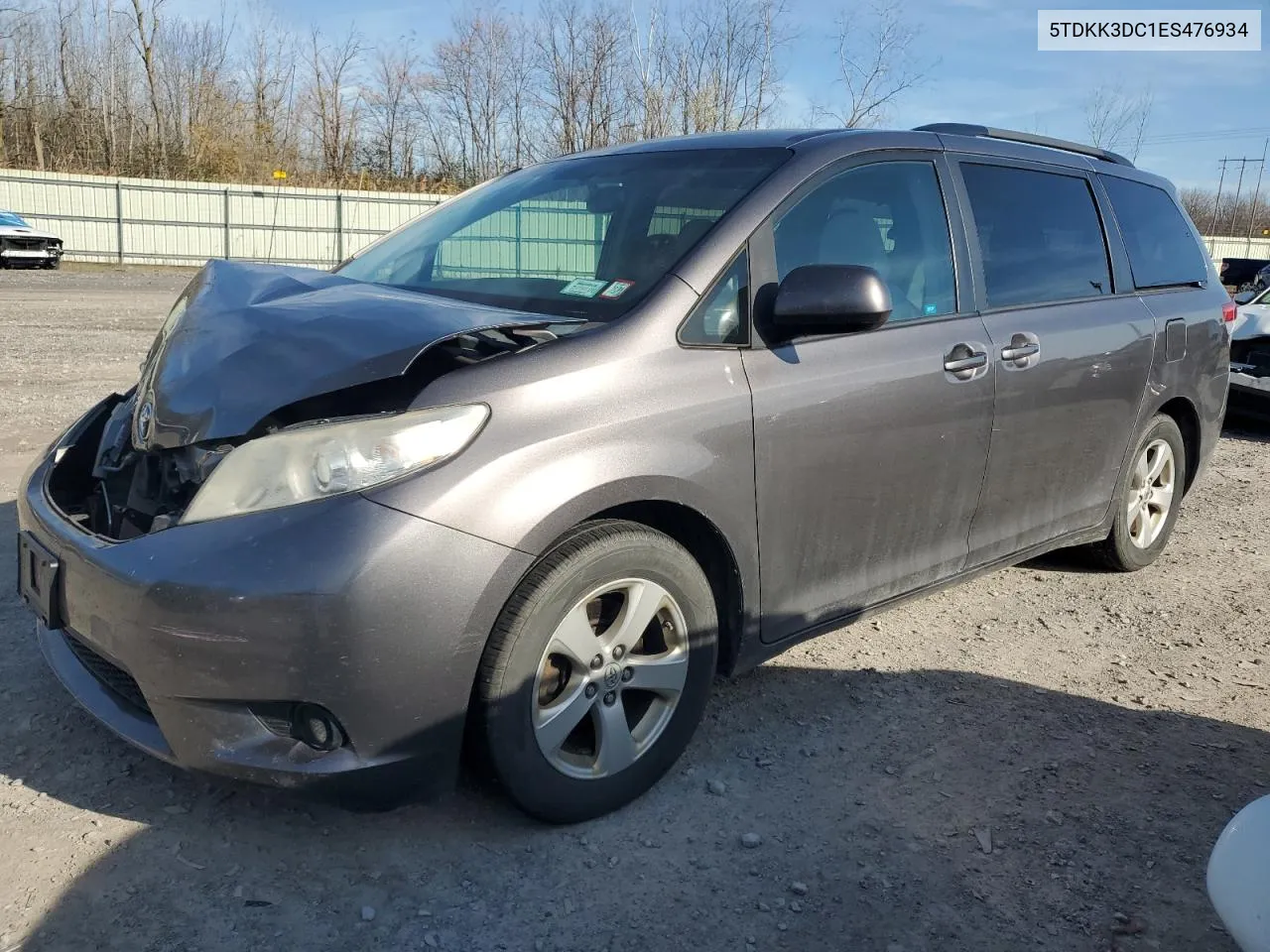 2014 Toyota Sienna Le VIN: 5TDKK3DC1ES476934 Lot: 78699564