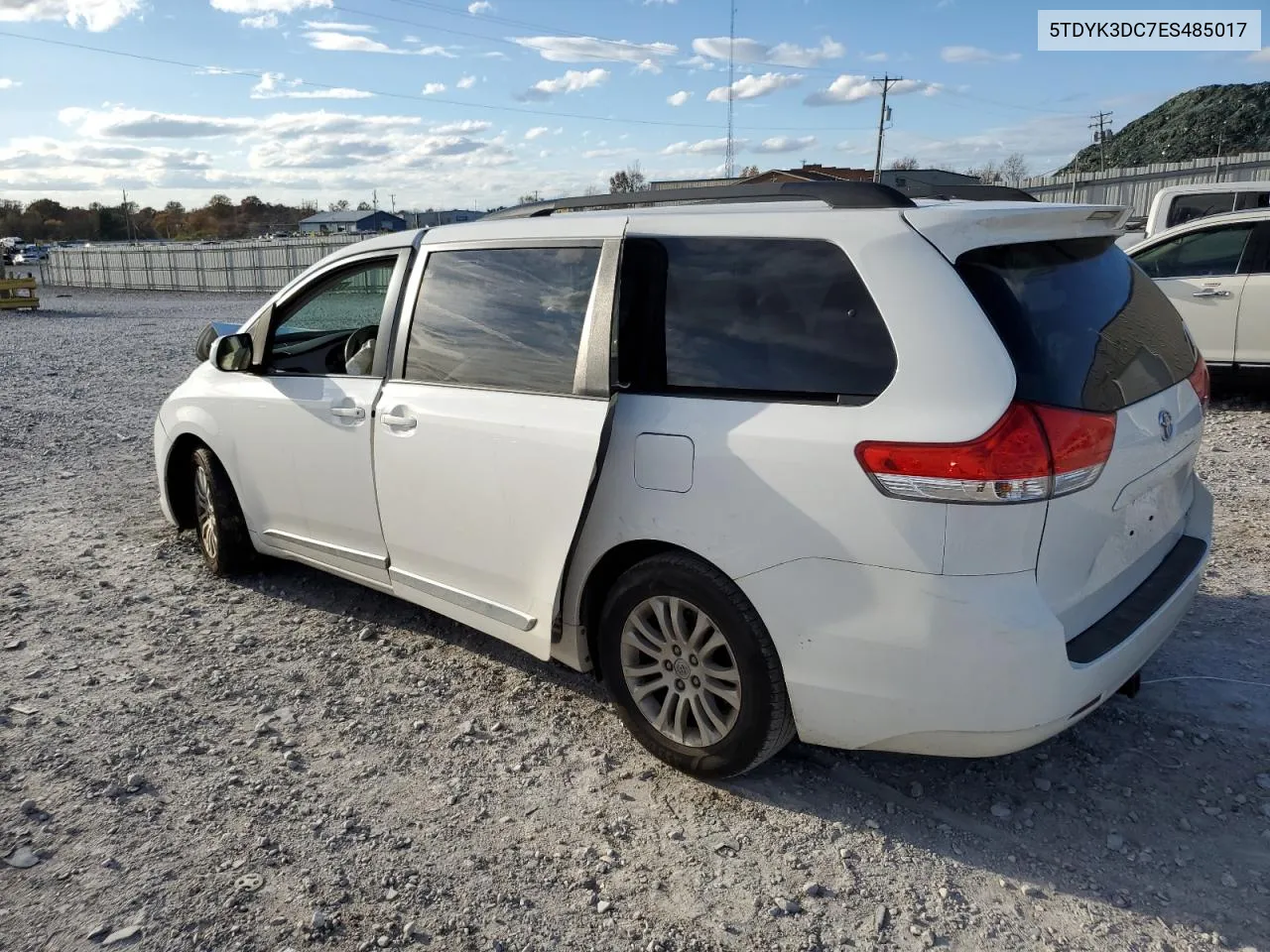 2014 Toyota Sienna Xle VIN: 5TDYK3DC7ES485017 Lot: 79090514