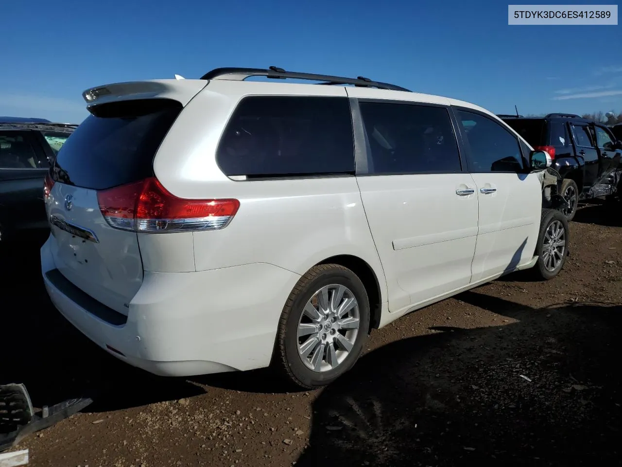 2014 Toyota Sienna Xle VIN: 5TDYK3DC6ES412589 Lot: 79262254