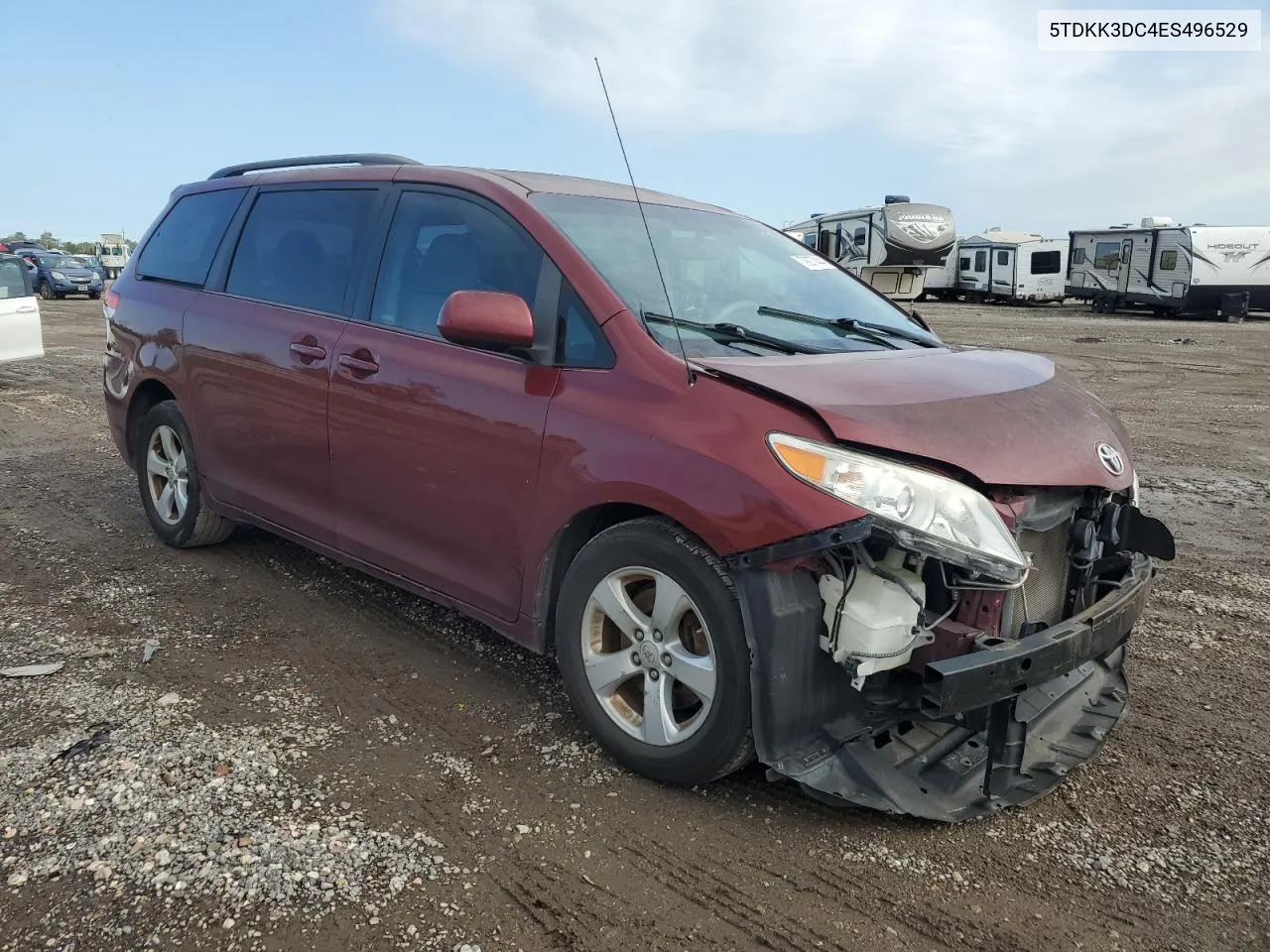 2014 Toyota Sienna Le VIN: 5TDKK3DC4ES496529 Lot: 79277444