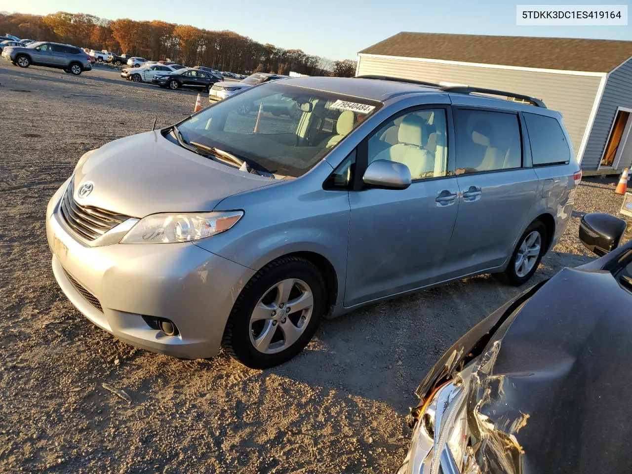 2014 Toyota Sienna Le VIN: 5TDKK3DC1ES419164 Lot: 79540484