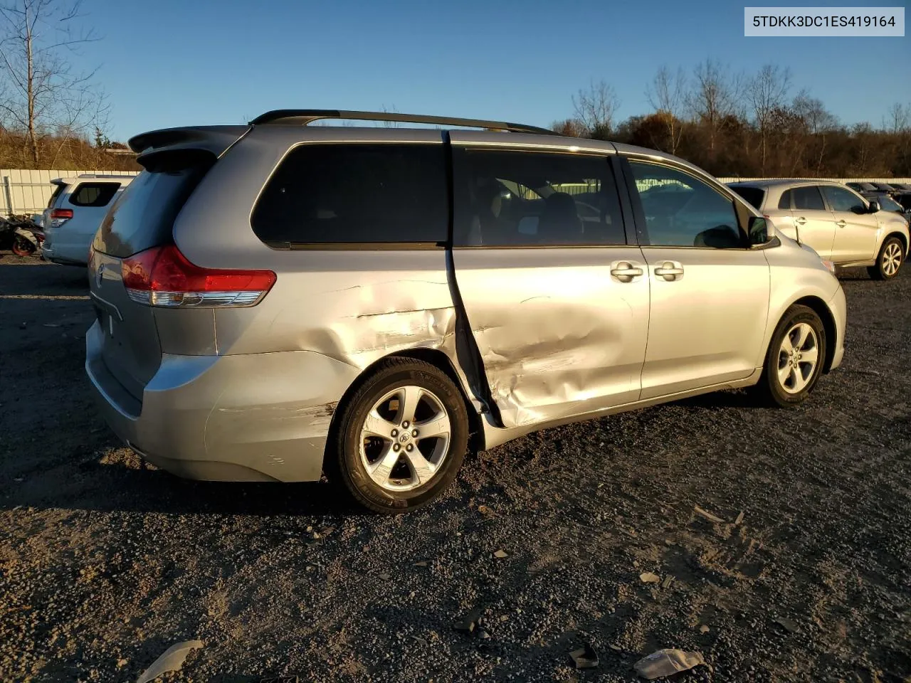 2014 Toyota Sienna Le VIN: 5TDKK3DC1ES419164 Lot: 79540484