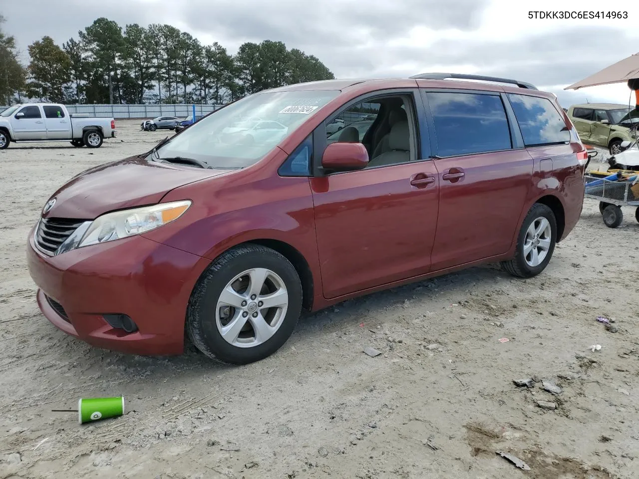 2014 Toyota Sienna Le VIN: 5TDKK3DC6ES414963 Lot: 80067624