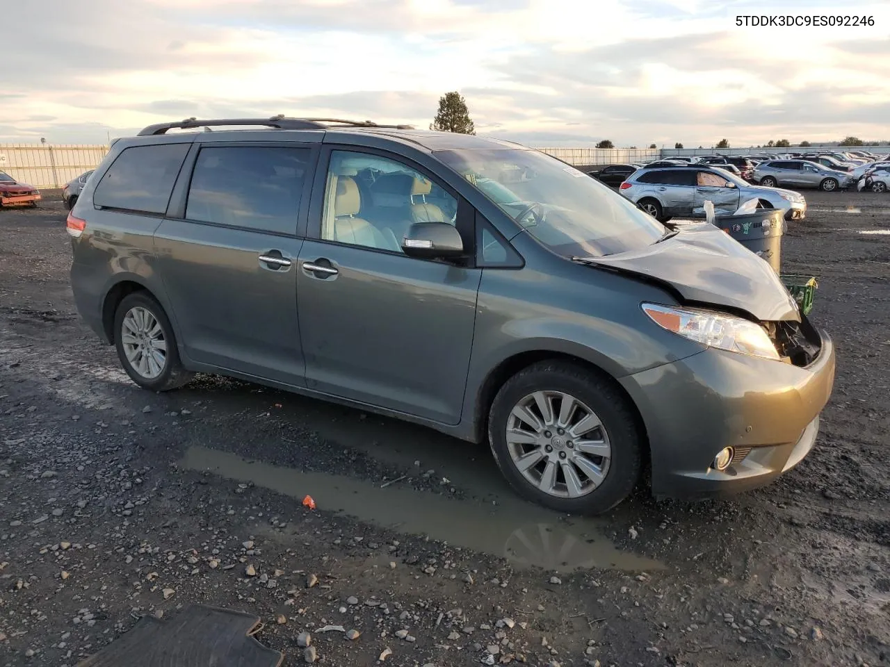 2014 Toyota Sienna Xle VIN: 5TDDK3DC9ES092246 Lot: 80453754