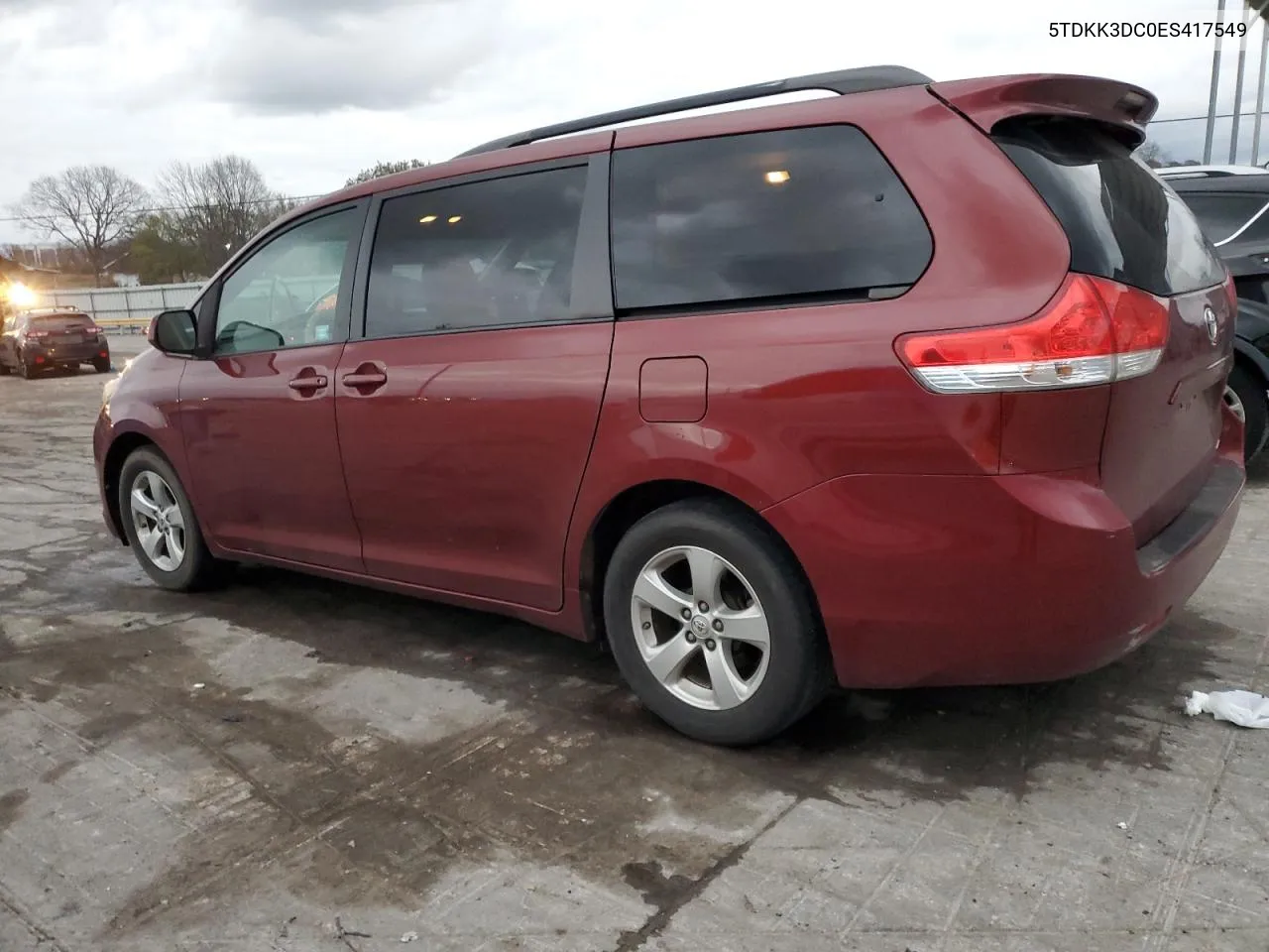 2014 Toyota Sienna Le VIN: 5TDKK3DC0ES417549 Lot: 80634044