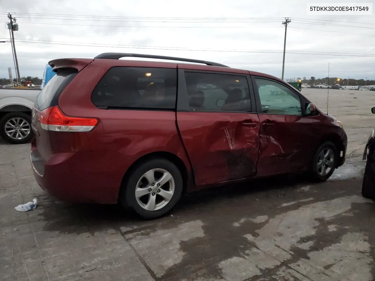 2014 Toyota Sienna Le VIN: 5TDKK3DC0ES417549 Lot: 80634044