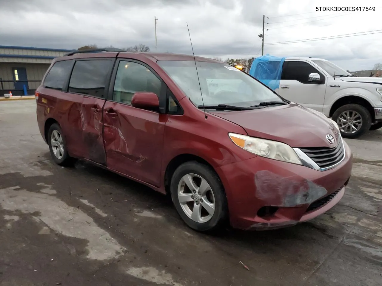 2014 Toyota Sienna Le VIN: 5TDKK3DC0ES417549 Lot: 80634044