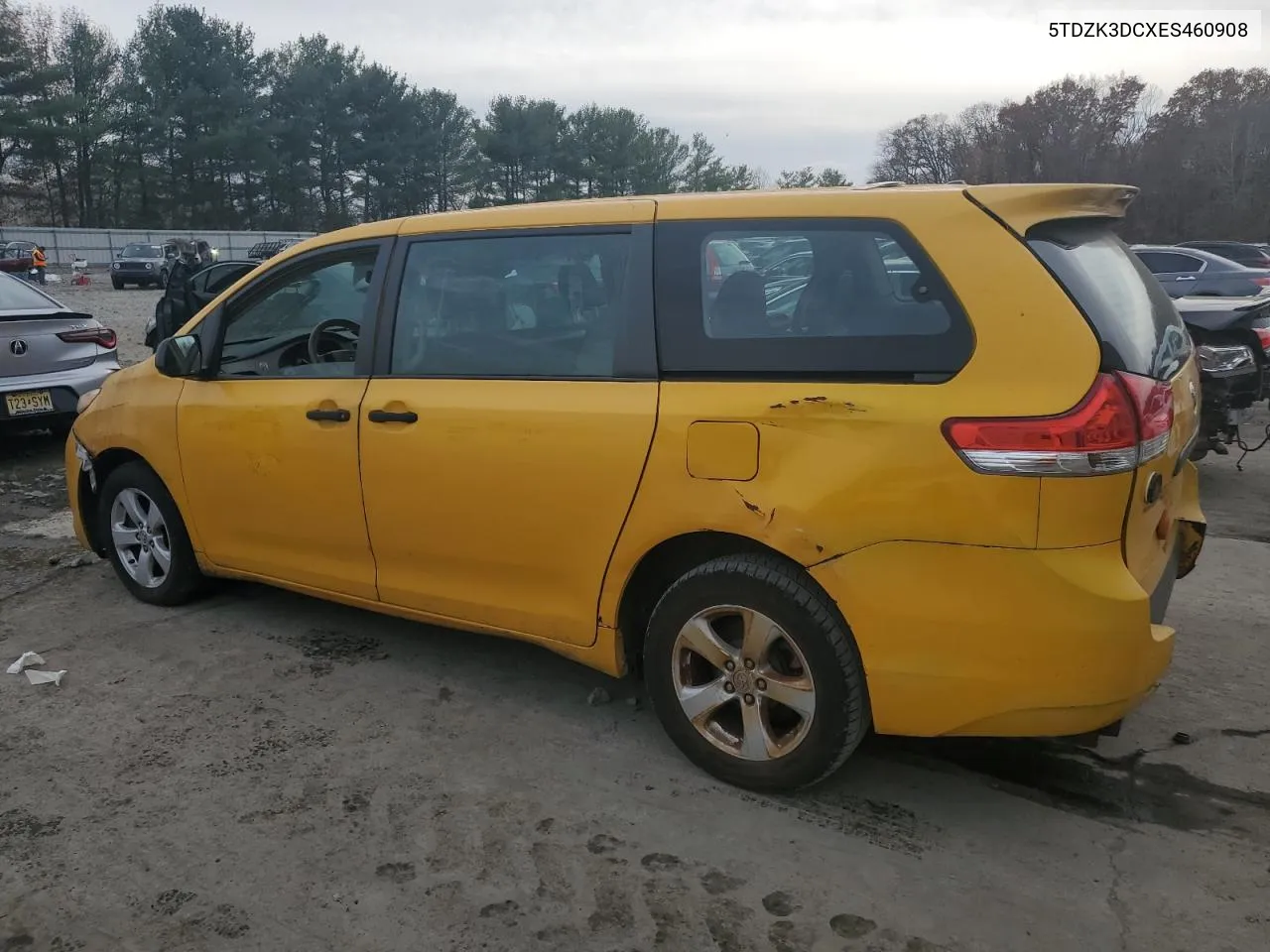 2014 Toyota Sienna VIN: 5TDZK3DCXES460908 Lot: 80836854