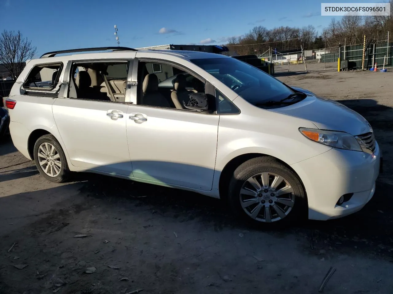 2015 Toyota Sienna Xle VIN: 5TDDK3DC6FS096501 Lot: 47585164