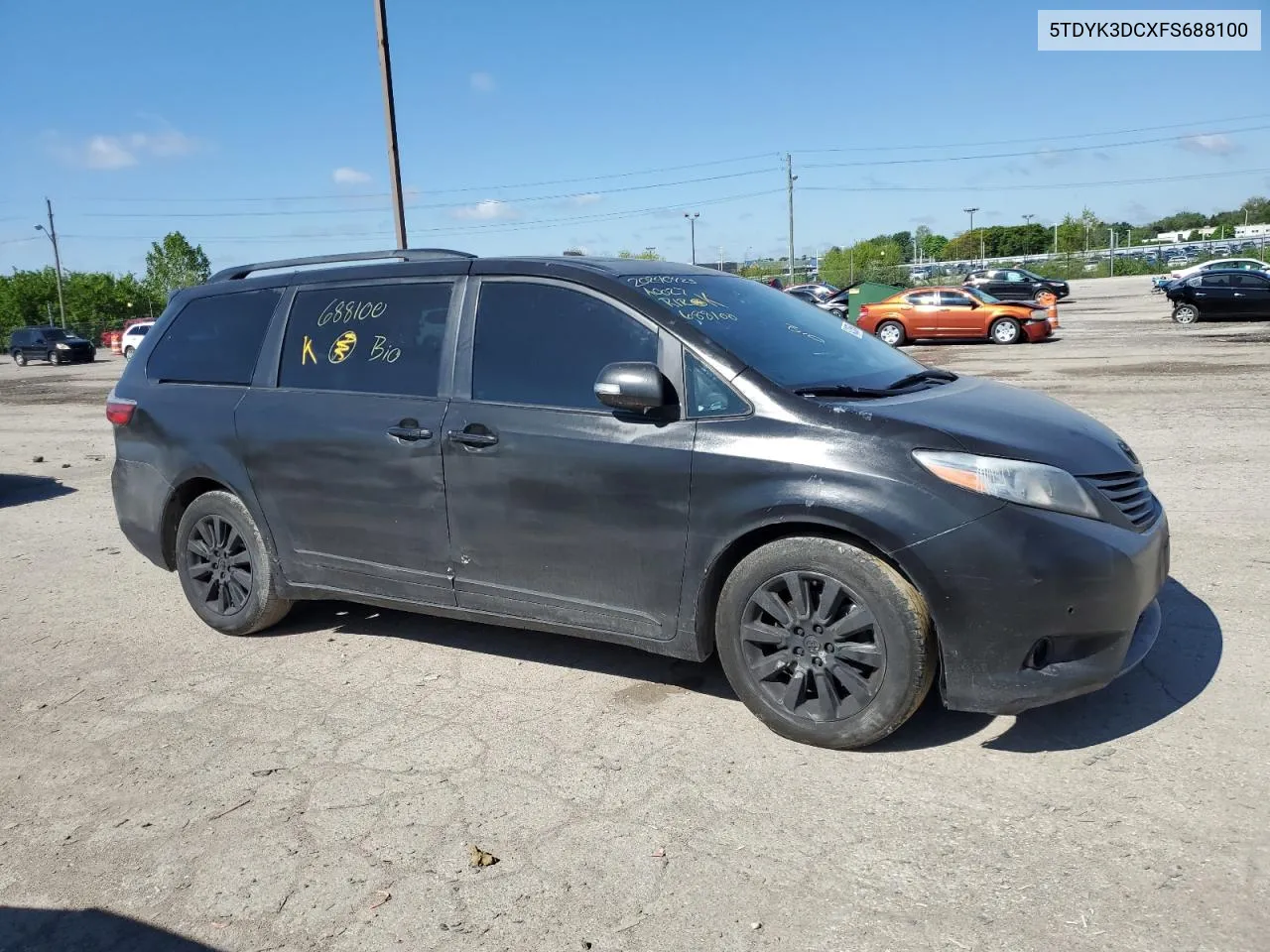 2015 Toyota Sienna Xle VIN: 5TDYK3DCXFS688100 Lot: 54325054