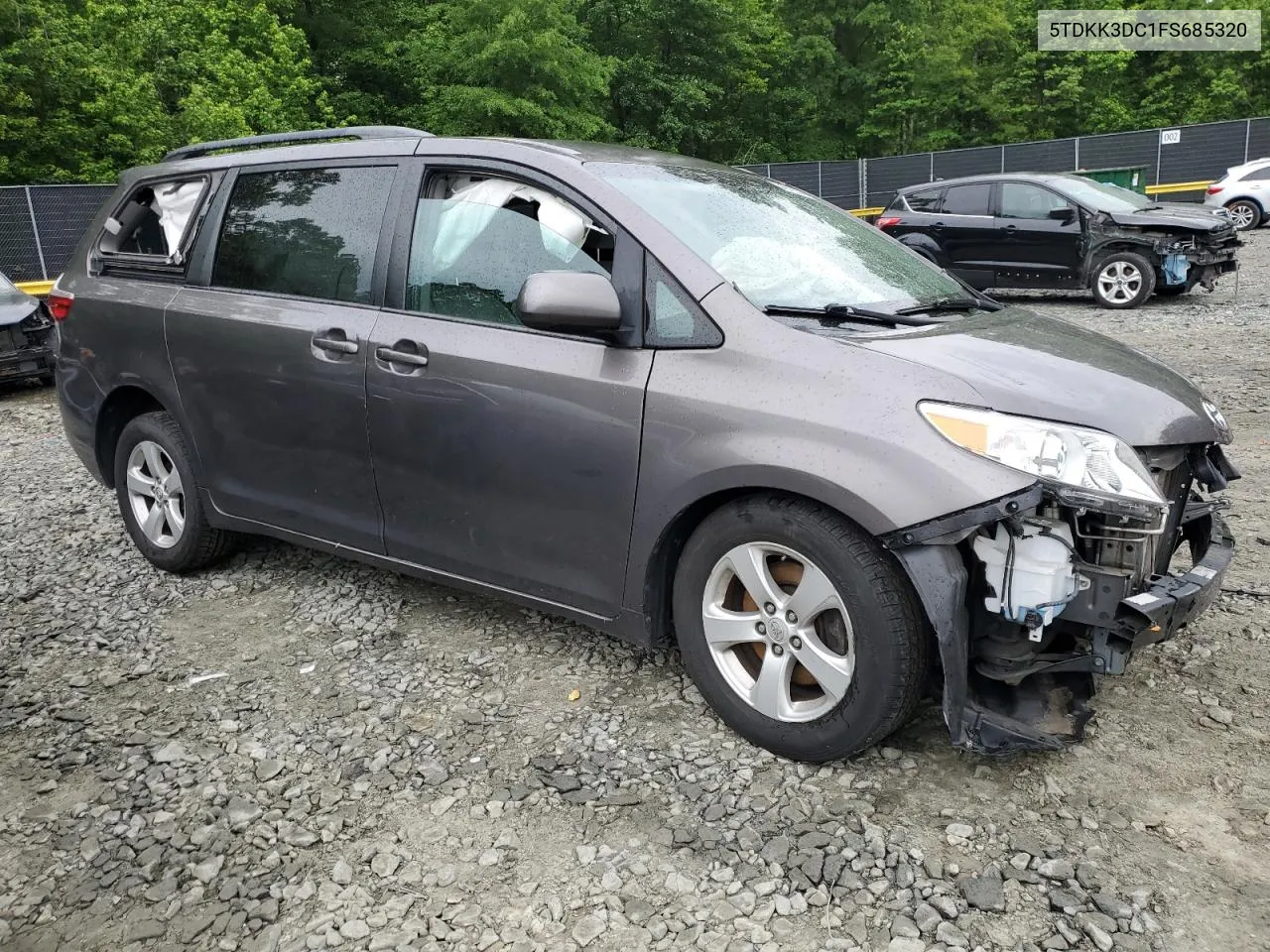 2015 Toyota Sienna Le VIN: 5TDKK3DC1FS685320 Lot: 54672634