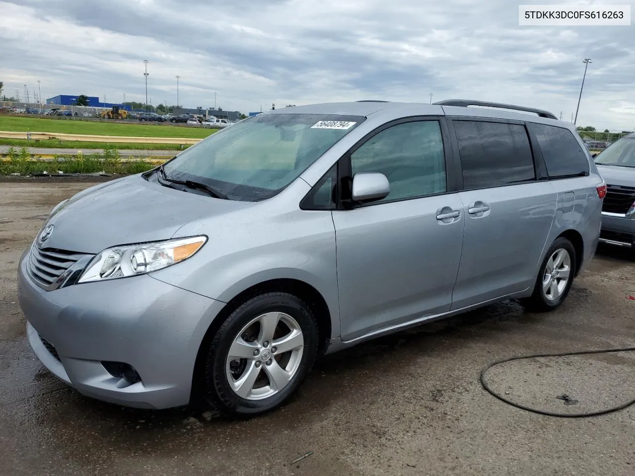 2015 Toyota Sienna Le VIN: 5TDKK3DC0FS616263 Lot: 56408794