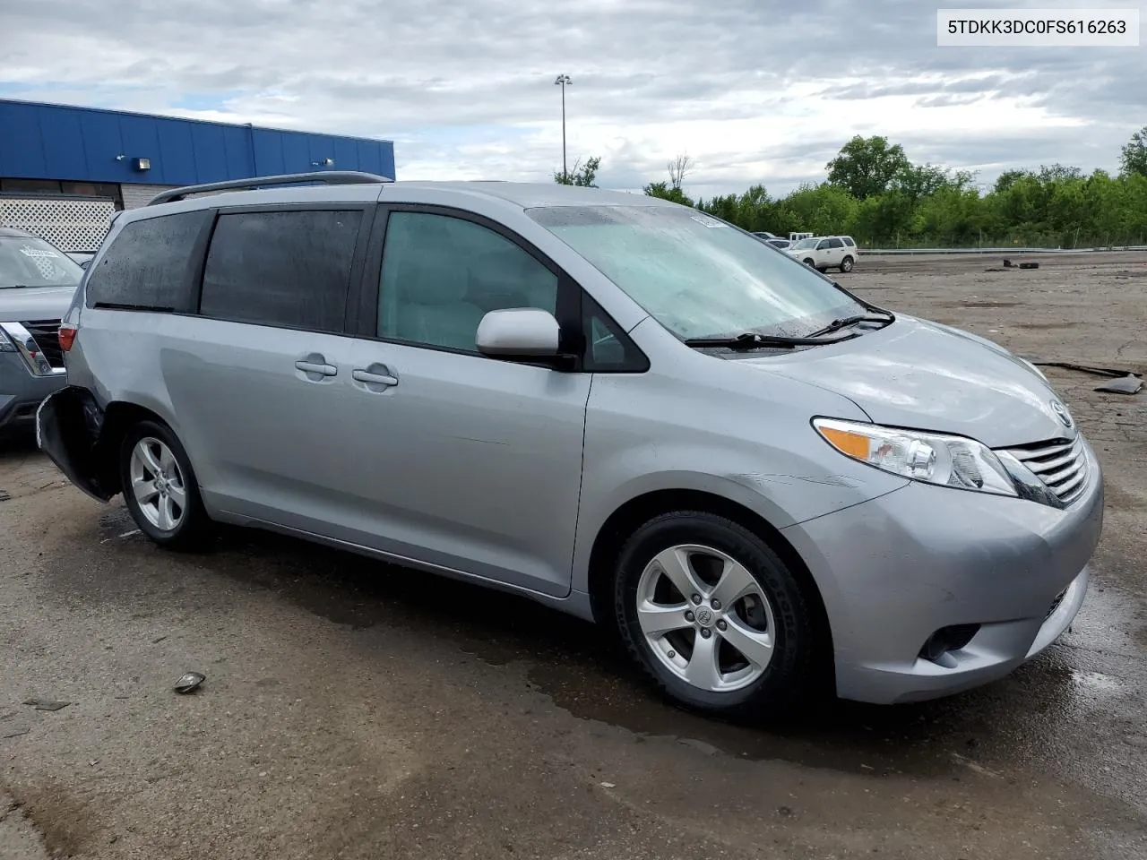 2015 Toyota Sienna Le VIN: 5TDKK3DC0FS616263 Lot: 56408794