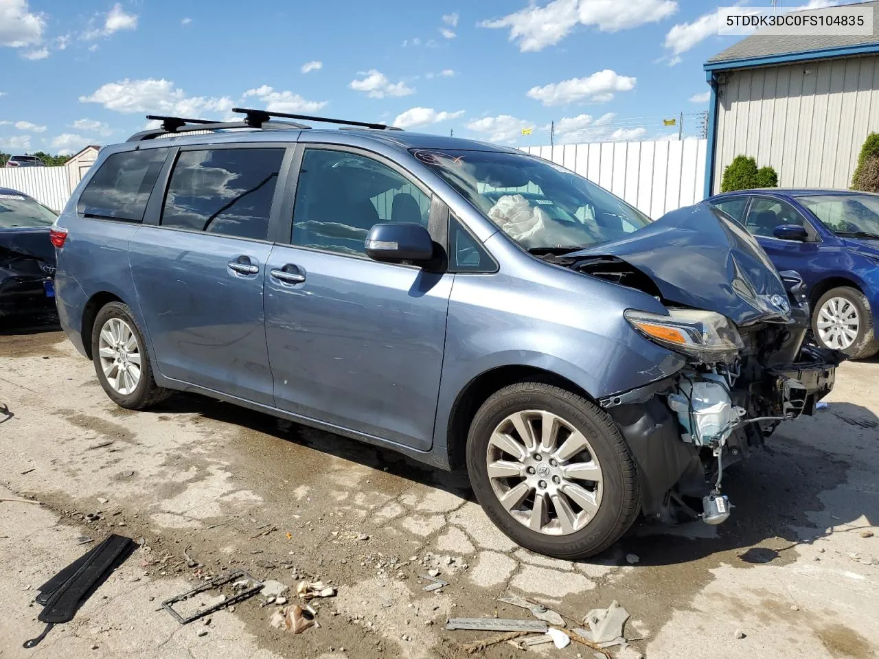 5TDDK3DC0FS104835 2015 Toyota Sienna Xle