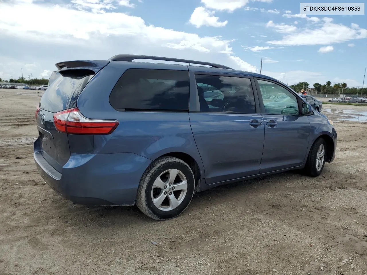 5TDKK3DC4FS610353 2015 Toyota Sienna Le