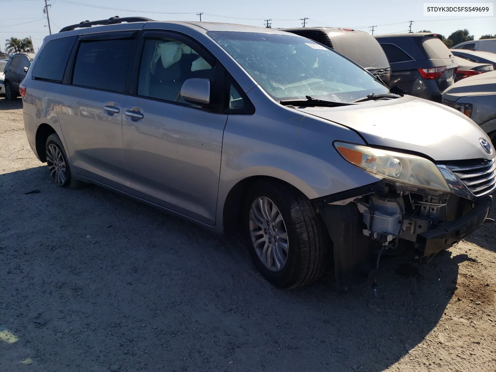 2015 Toyota Sienna Xle VIN: 5TDYK3DC5FS549699 Lot: 63012904