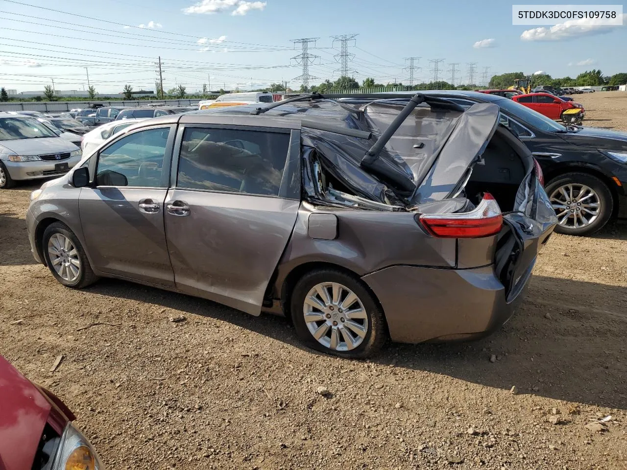 2015 Toyota Sienna Xle VIN: 5TDDK3DC0FS109758 Lot: 63602954