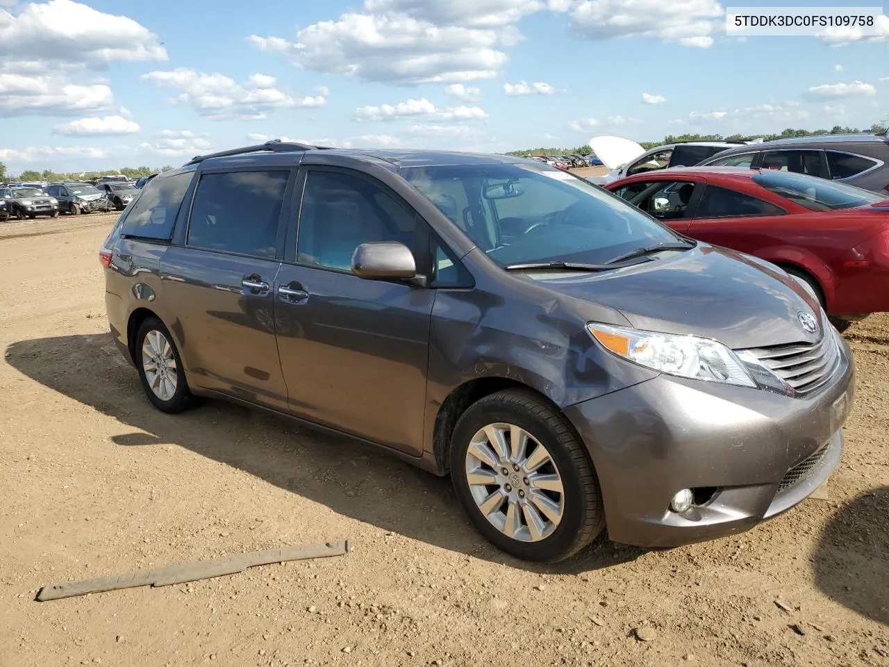 2015 Toyota Sienna Xle VIN: 5TDDK3DC0FS109758 Lot: 63602954